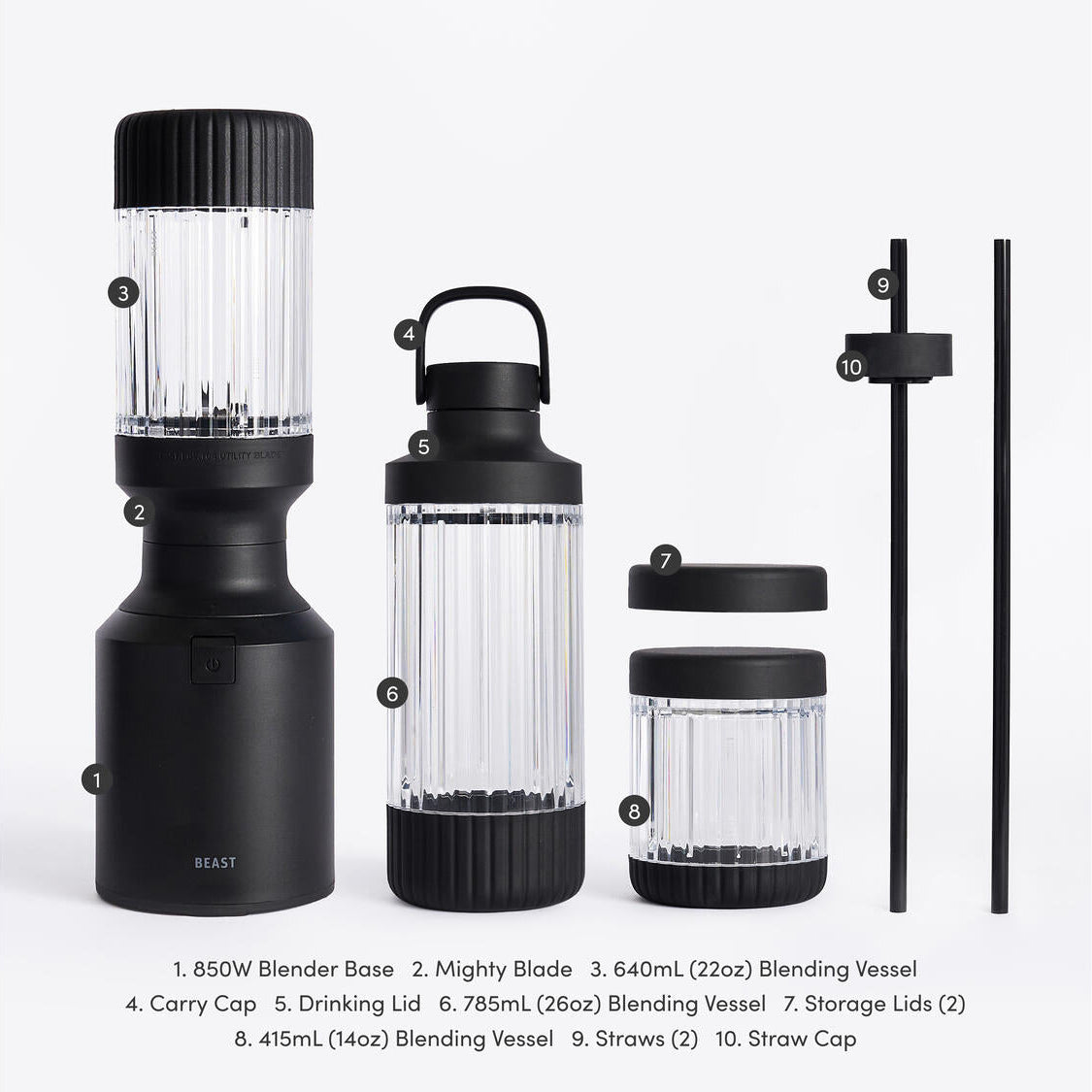 Mighty Plus 850 blender - Carbon Black